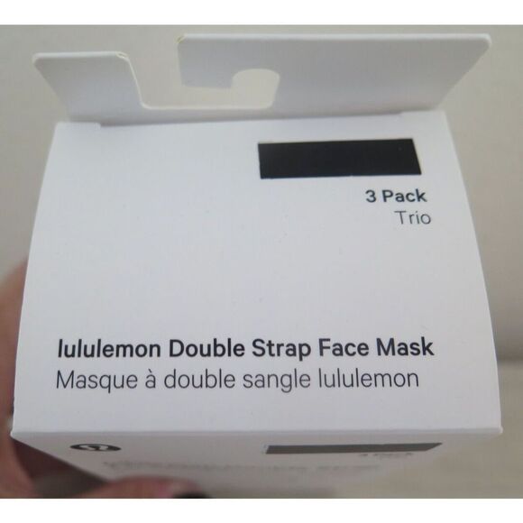 Lululemon LU9AQ6S Unisex O/S Black Double Strap Face Mask - 3 Pack - Picture 5 of 5